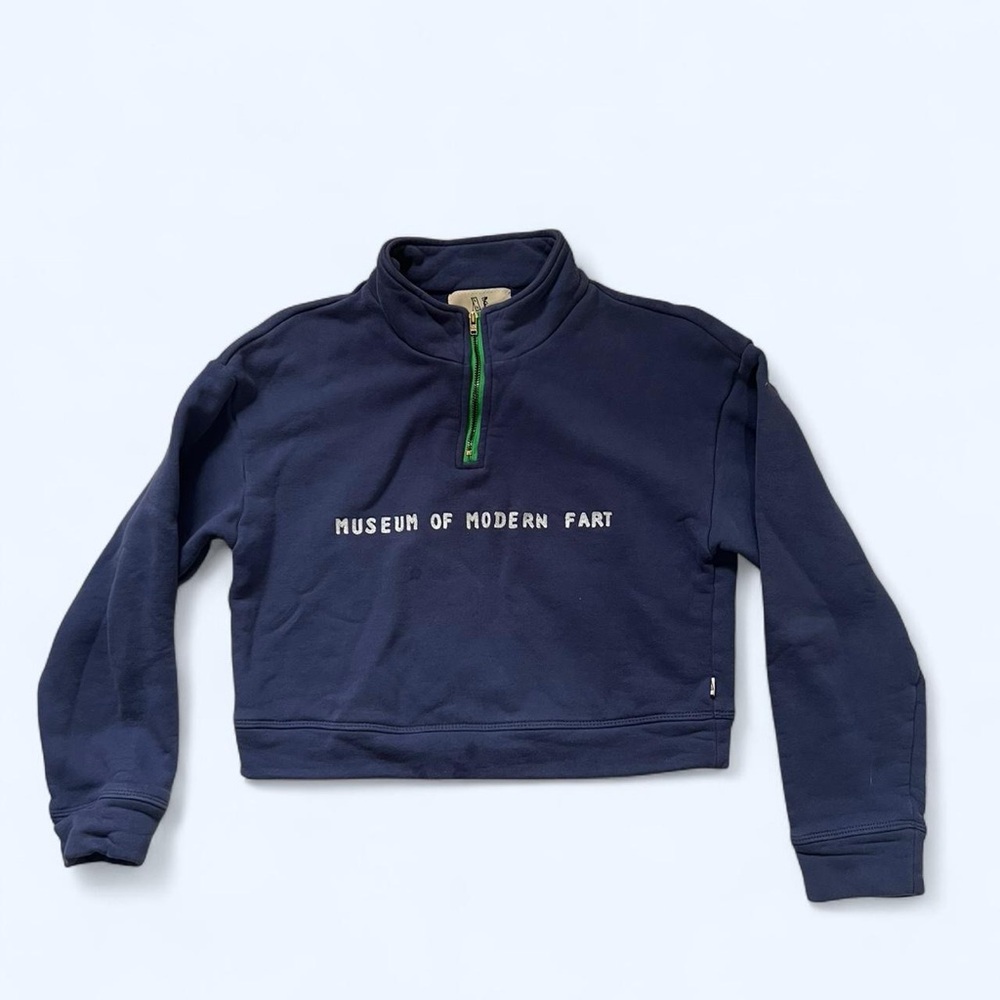 Fashion Brand Company Navy Top with Green Accent